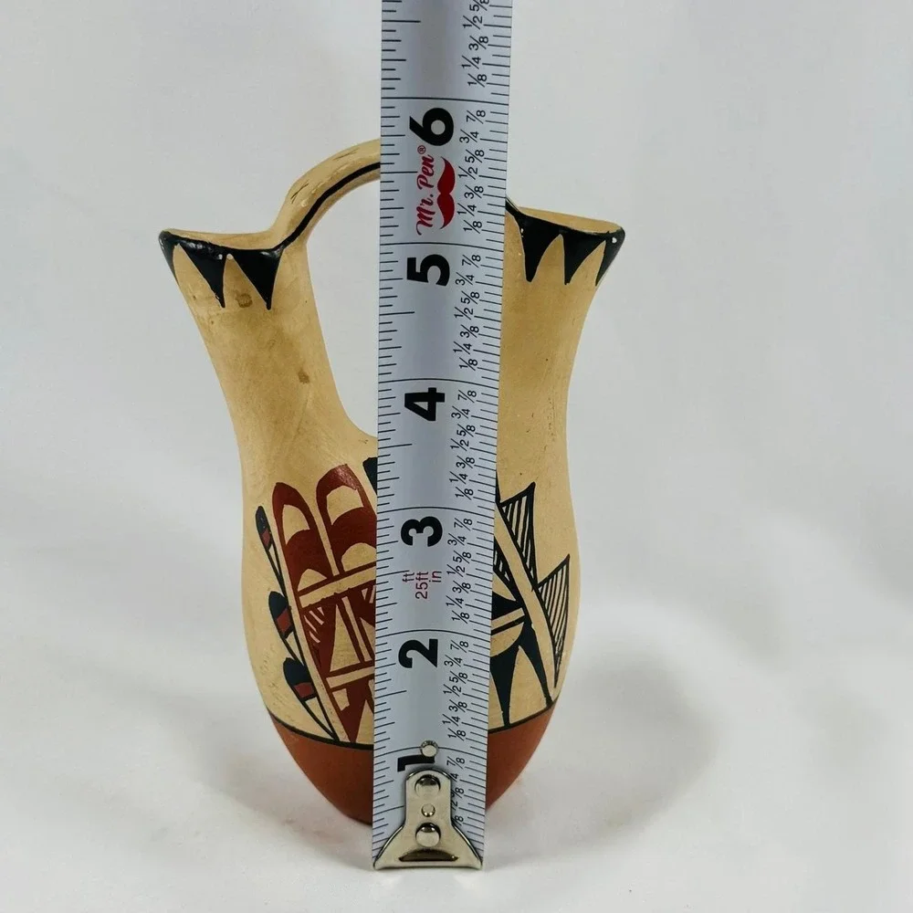 Pueblo Pottery Wedding Vase Native American Acoma Handmade Jemez Southwest BOHO